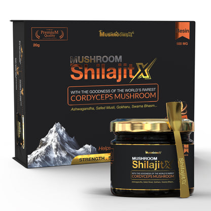 ShilajitX Gold with Cordyceps Mushroom - 20g Resin