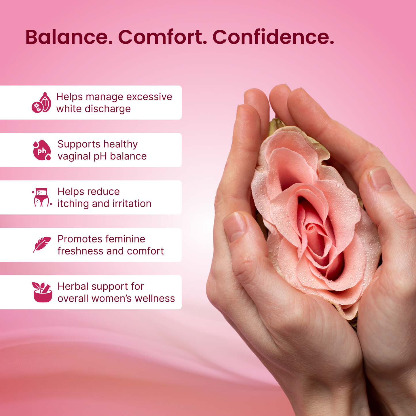 स्वस्थ श्वेत प्रदर के लिए ल्यूकोएक्स रिलीफ, पीएच को संतुलित करता है, और यूटीआई को रोकता है - 30 कैप्सूल