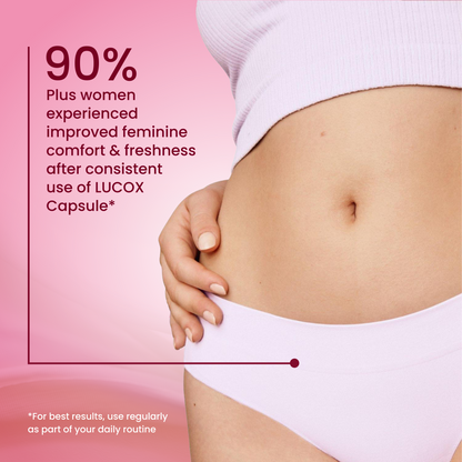स्वस्थ श्वेत प्रदर के लिए ल्यूकोएक्स रिलीफ, पीएच को संतुलित करता है, और यूटीआई को रोकता है - 30 कैप्सूल