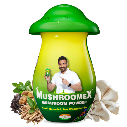 Mushroomex – Weight Gainer Powder Ayurvedic Weight Gainer Formula Supporting Healthy Weight, Strength & Energy-100g