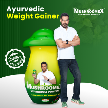 Mushroomex – Weight Gainer Powder Ayurvedic Weight Gainer Formula Supporting Healthy Weight, Strength & Energy-100g
