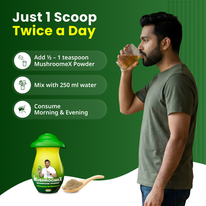 Mushroomex – Weight Gainer Powder Ayurvedic Weight Gainer Formula Supporting Healthy Weight, Strength & Energy-100g